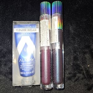 Almay 24-hour Wear Cream Eyeshadow & Goddess Lip-gloss- Pack of 3